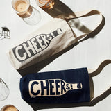 "cheers!" wine tote bag