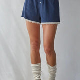 Cotton Pointelle Shorts