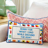 Docking The Boat Needlepoint Pillow