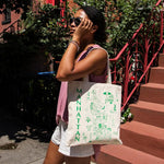 manhattan grocery tote with new york map
