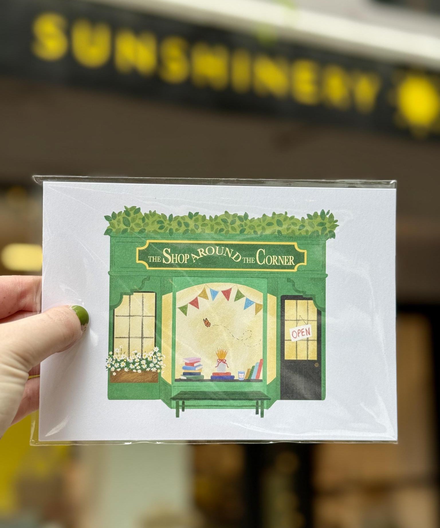you've got mail themed shop around the corner print