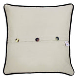 New York City Hand-Embroidered Pillow