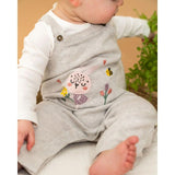 Bunny Embroidered Sweater Knit Baby Overall Set (Organic)
