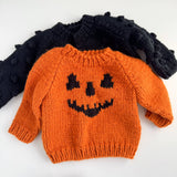 Jack-o-lantern Sweater, Orange Baby Kid Halloween Pumpkin