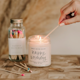 Safety Matches Jar - White