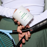 "weekends playing tennis" coconut water and bergamont scented candle