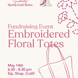 Fundraising Event: Embroidered Floral Totes with The Pink Agenda