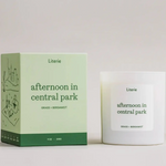 scented candle called afternoon in central park by Literie